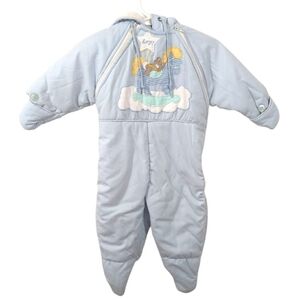 Vintage Sears Teddy Bear Baby Snowsuit Newborn
